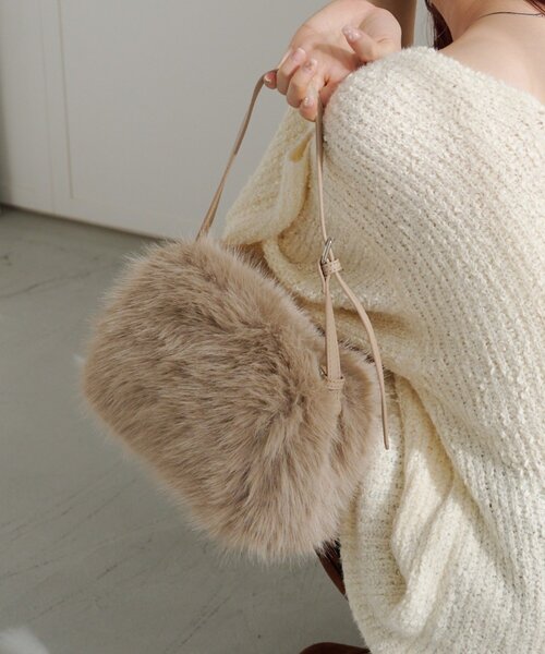 Kastane（カスタネ）の「*ラビファーBAG（トートバッグ・レディース・ベージュ/アイボリー/グレー・FREE）」の3枚目の写真