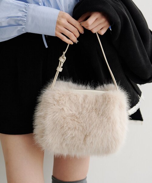 Kastane（カスタネ）の「*ラビファーBAG（トートバッグ・レディース・ベージュ/アイボリー/グレー・FREE）」の2枚目の写真