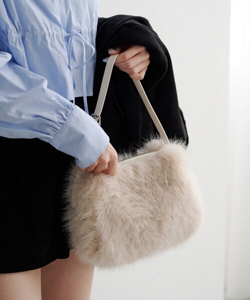 Kastane（カスタネ）の「*ラビファーBAG（トートバッグ・レディース・ベージュ/アイボリー/グレー・FREE）」の5枚目の写真