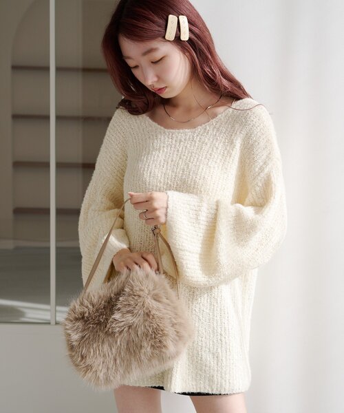 Kastane（カスタネ）の「*ラビファーBAG（トートバッグ・レディース・ベージュ/アイボリー/グレー・FREE）」の11枚目の写真