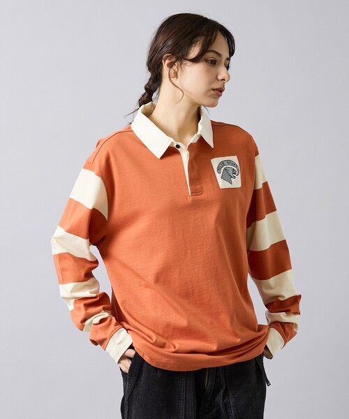 POLeR(ポーラー)の「【POLER/ポーラー】COLWOOD RUGBY/ラガーシャツ/ユニセックス【WEB限定】(ポロシャツ・メンズ・オレンジ/ブラック・M/L/XL)」の17枚目の写真