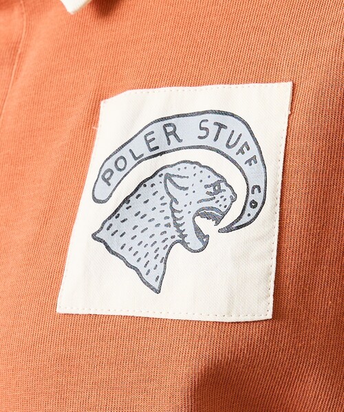 POLeR(ポーラー)の「【POLER/ポーラー】COLWOOD RUGBY/ラガーシャツ/ユニセックス【WEB限定】(ポロシャツ・メンズ・オレンジ/ブラック・M/L/XL)」の10枚目の写真