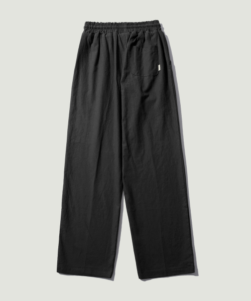 ease（イーズ）の「リネンバンディングパンツ [レギュラーフィット]_ブラック_男女共用（その他パンツ・メンズ・その他・MEDIUM/SMALL/X-LARGE/LARGE）」の6枚目の写真