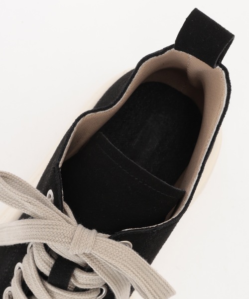 Lace Ladies(レースレディース)の「配色 スエードタッチ 厚底 フラット スニーカー(スニーカー・レディース・ブラック/ベージュ・22.5cm/23cm/23.5cm/24cm/24.5cm/25cm)」の21枚目の写真