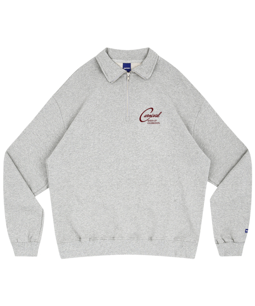 STAFF ONLY(スタッフオンリー)の「CARNIVAL HALF ZIP-UP (MELANGE GREY)(スウェット・メンズ・その他・SMALL/MEDIUM/LARGE)」の1枚目の写真