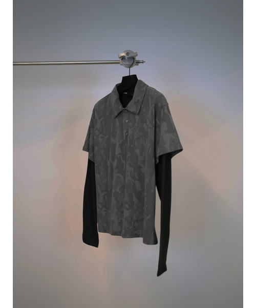 GOZER(ゴーザー)の「CAMO COLLAR HALF T-SHIRT_DARK(Tシャツ/カットソー・メンズ・グリーン系カモフラージュ・MEDIUM/LARGE/X-LARGE)」の8枚目の写真