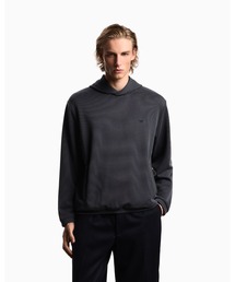 EMPORIO ARMANI | 【エンポリオ アルマーニ】フード付きスウェットシャツ プレーティング風グログラン(スウェット)