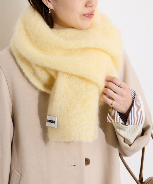 SLOBE IENA（スローブイエナ）の「《追加》surprise/サプライズ ストール MOHAIR  SCARF  DONNA（ストール/ショール・レディース・イエロー/ブラウン/アイボリー・FREE）」の3枚目の写真