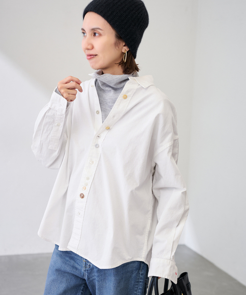 セール】コンビネーションボタンレギュラーシャツ（シャツ/ブラウス