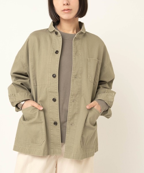 RNA-N(アールエヌエーエヌ)の「J2181 スモールカラーワークジャケット(テーラードジャケット・レディース・カーキ/オフホワイト/イエロー・FREE)」の2枚目の写真