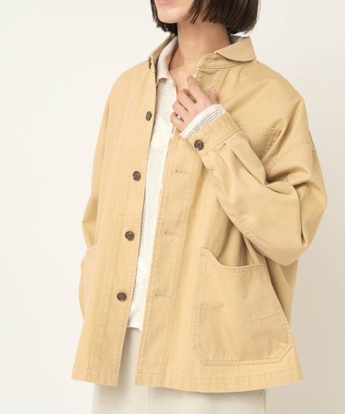 RNA-N(アールエヌエーエヌ)の「J2181 スモールカラーワークジャケット(テーラードジャケット・レディース・カーキ/オフホワイト/イエロー・FREE)」の3枚目の写真