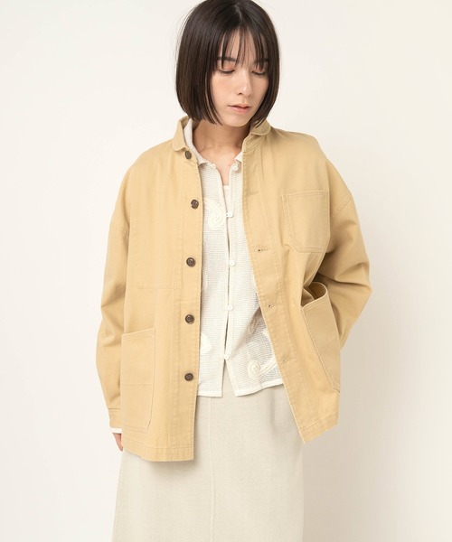 RNA-N(アールエヌエーエヌ)の「J2181 スモールカラーワークジャケット(テーラードジャケット・レディース・カーキ/オフホワイト/イエロー・FREE)」の14枚目の写真