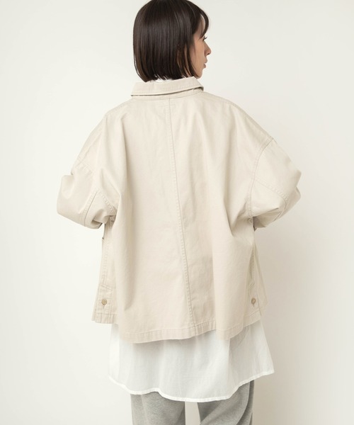 RNA-N(アールエヌエーエヌ)の「J2181 スモールカラーワークジャケット(テーラードジャケット・レディース・カーキ/オフホワイト/イエロー・FREE)」の12枚目の写真