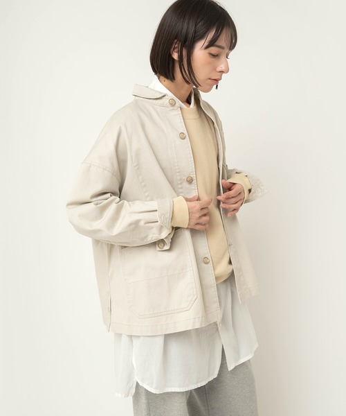 RNA-N(アールエヌエーエヌ)の「J2181 スモールカラーワークジャケット(テーラードジャケット・レディース・カーキ/オフホワイト/イエロー・FREE)」の11枚目の写真