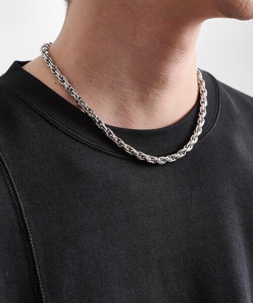 THE SHOP TK （ザ ショップ ティーケー ）の「オーバーラップ チェーン ステンレス ネックレス ユニセックス（ネックレス・メンズ・シルバー・00）」の5枚目の写真