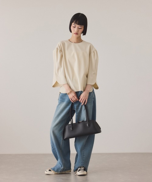 ADAM ET ROPE'（アダムエロペ）の「スプリットレザーラウンドボストン（ボストンバッグ・レディース・ブラウン/ブラック・FREE）」の11枚目の写真