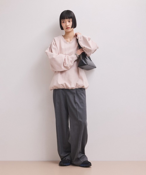 ADAM ET ROPE'（アダムエロペ）の「スプリットレザーラウンドボストン（ボストンバッグ・レディース・ブラウン/ブラック・FREE）」の13枚目の写真