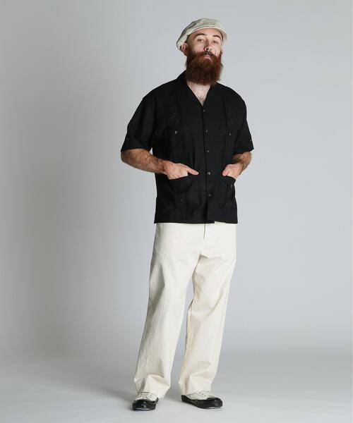 schott(ショット)の「Schott/ショット/LINEN GUAYABERA SHIRT/リネン グァジャベーラシャツ(シャツ/ブラウス・メンズ・ブラック/カーキ/ベージュ・M/L/XL/2XL)」の6枚目の写真