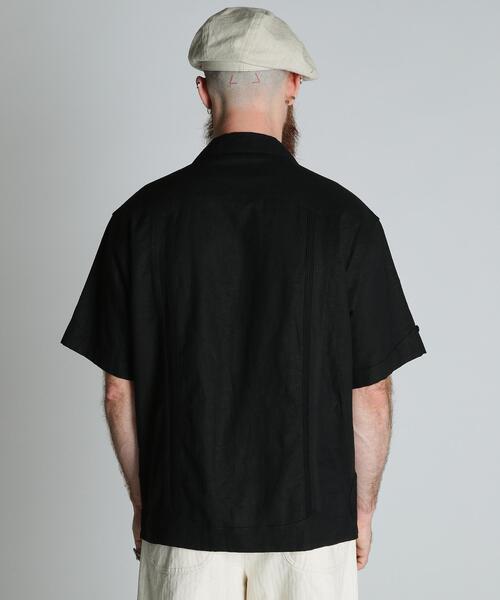 schott(ショット)の「Schott/ショット/LINEN GUAYABERA SHIRT/リネン グァジャベーラシャツ(シャツ/ブラウス・メンズ・ブラック/カーキ/ベージュ・M/L/XL/2XL)」の8枚目の写真
