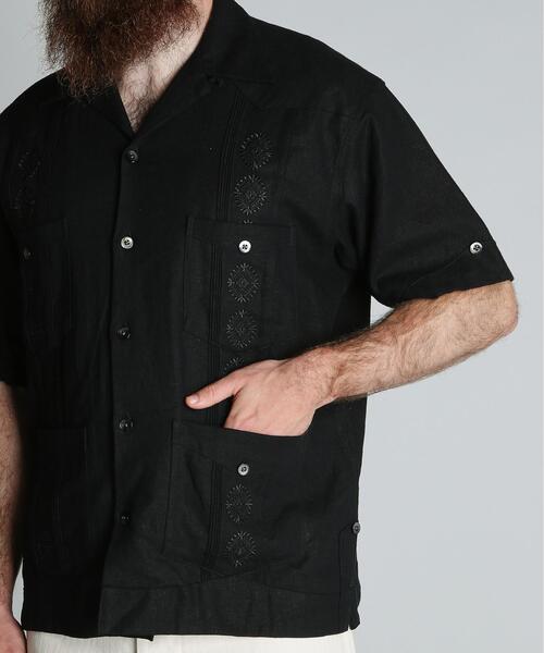 schott(ショット)の「Schott/ショット/LINEN GUAYABERA SHIRT/リネン グァジャベーラシャツ(シャツ/ブラウス・メンズ・ブラック/カーキ/ベージュ・M/L/XL/2XL)」の10枚目の写真
