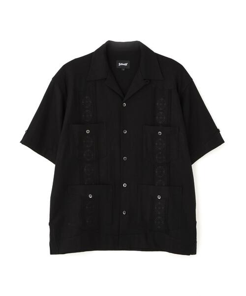 schott(ショット)の「Schott/ショット/LINEN GUAYABERA SHIRT/リネン グァジャベーラシャツ(シャツ/ブラウス・メンズ・ブラック/カーキ/ベージュ・M/L/XL/2XL)」の12枚目の写真