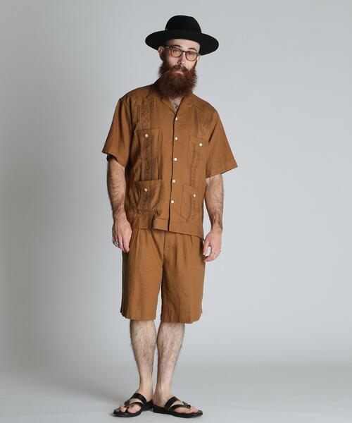 schott(ショット)の「Schott/ショット/LINEN GUAYABERA SHIRT/リネン グァジャベーラシャツ(シャツ/ブラウス・メンズ・ブラック/カーキ/ベージュ・M/L/XL/2XL)」の20枚目の写真