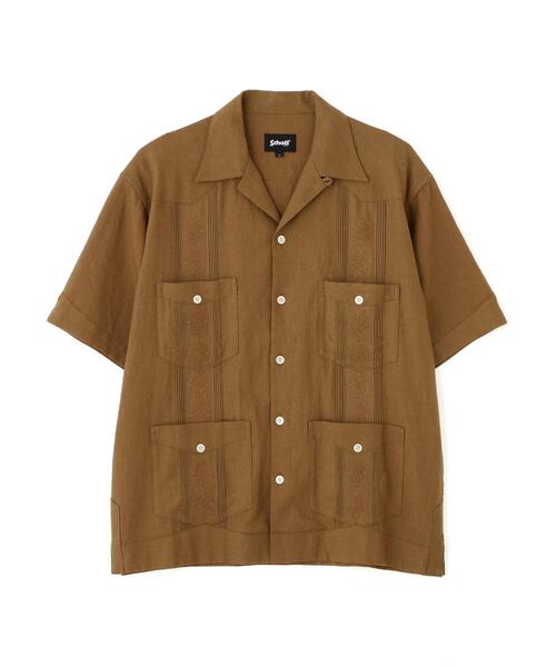 schott(ショット)の「Schott/ショット/LINEN GUAYABERA SHIRT/リネン グァジャベーラシャツ(シャツ/ブラウス・メンズ・ブラック/カーキ/ベージュ・M/L/XL/2XL)」の21枚目の写真