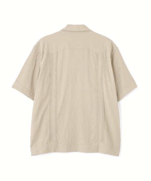 schott（ショット）の「Schott/ショット/LINEN GUAYABERA SHIRT/リネン グアテマラシャツ（シャツ/ブラウス・メンズ・ブラック/カーキ/ベージュ・M/L/XL/2XL）」の20枚目の写真
