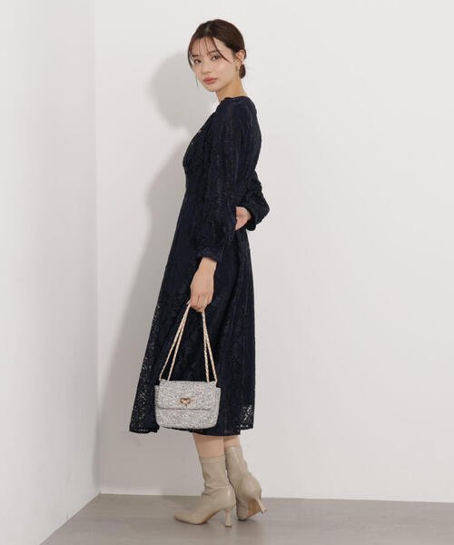 PROPORTION BODY DRESSING（プロポーションボディドレッシング）の「レディーレースワンピース / 1216140102（ワンピース・レディース・ネイビー/ホワイト系その他/ブルー・P/S/MEDIUM）」の4枚目の写真