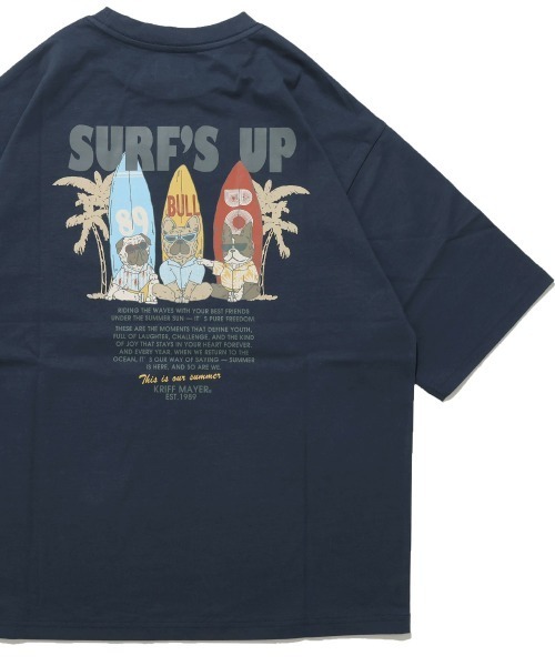 KRIFF MAYER Kid's Collection(クリフメイヤーキッズコレクション)の「【綿100%】鼻ぺちゃT(Tシャツ/カットソー・キッズ・ネイビー/ミント/イエロー/チャコール/オフホワイト/レッド・130/120/170/160/150/140)」の4枚目の写真