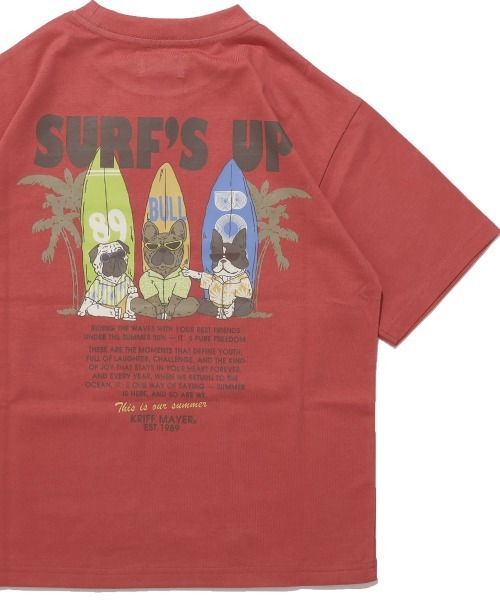 KRIFF MAYER Kid's Collection(クリフメイヤーキッズコレクション)の「【綿100%】鼻ぺちゃT(Tシャツ/カットソー・キッズ・ネイビー/ミント/イエロー/チャコール/オフホワイト/レッド・130/120/170/160/150/140)」の6枚目の写真