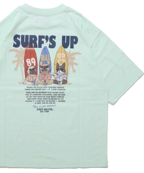 KRIFF MAYER Kid's Collection(クリフメイヤーキッズコレクション)の「【綿100%】鼻ぺちゃT(Tシャツ/カットソー・キッズ・ネイビー/ミント/イエロー/チャコール/オフホワイト/レッド・130/120/170/160/150/140)」の3枚目の写真