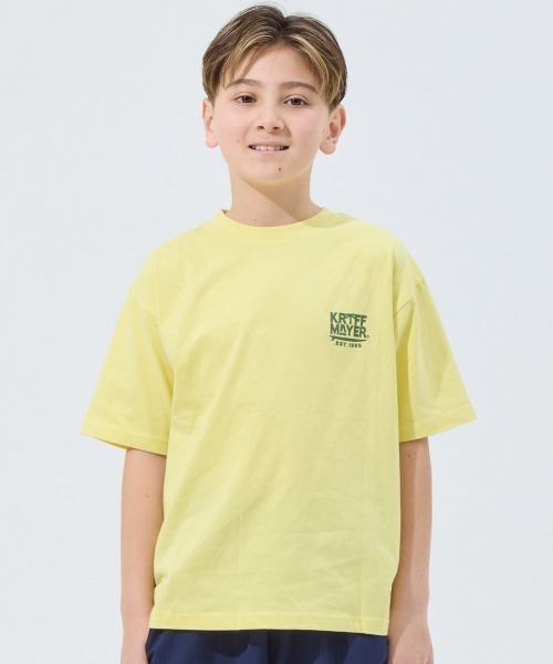 KRIFF MAYER Kid's Collection(クリフメイヤーキッズコレクション)の「【綿100%】鼻ぺちゃT(Tシャツ/カットソー・キッズ・ネイビー/ミント/イエロー/チャコール/オフホワイト/レッド・130/120/170/160/150/140)」の7枚目の写真
