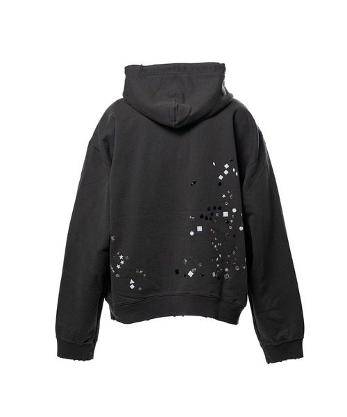 Maison MIHARA YASUHIRO(メゾンミハラヤスヒロ)の「Embellished Sticker Zip-Up Hoodie(パーカー・メンズ・ホワイト・44)」の9枚目の写真