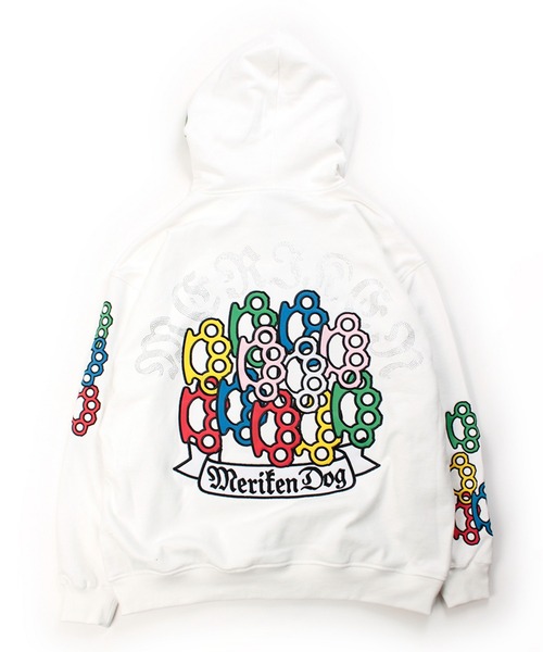 GALFY(ガルフィー)の「GALFY-メリケンHERTSパーカー(パーカー・メンズ・ホワイト/ブラック/オレンジ・L/XL)」の19枚目の写真