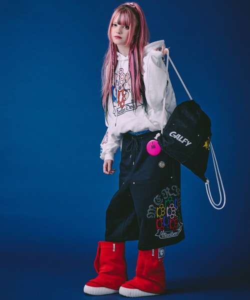 GALFY(ガルフィー)の「GALFY-メリケンHERTSパーカー(パーカー・メンズ・ホワイト/ブラック/オレンジ・L/XL)」の6枚目の写真