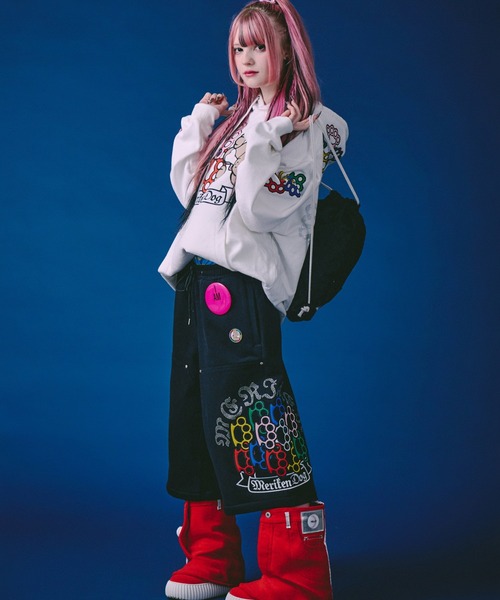 GALFY(ガルフィー)の「GALFY-メリケンHERTSパーカー(パーカー・メンズ・ホワイト/ブラック/オレンジ・L/XL)」の7枚目の写真