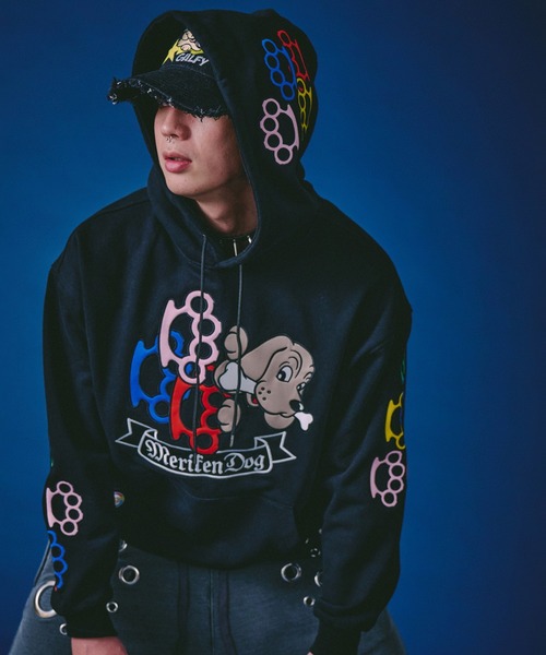 GALFY(ガルフィー)の「GALFY-メリケンHERTSパーカー(パーカー・メンズ・ホワイト/ブラック/オレンジ・L/XL)」の9枚目の写真