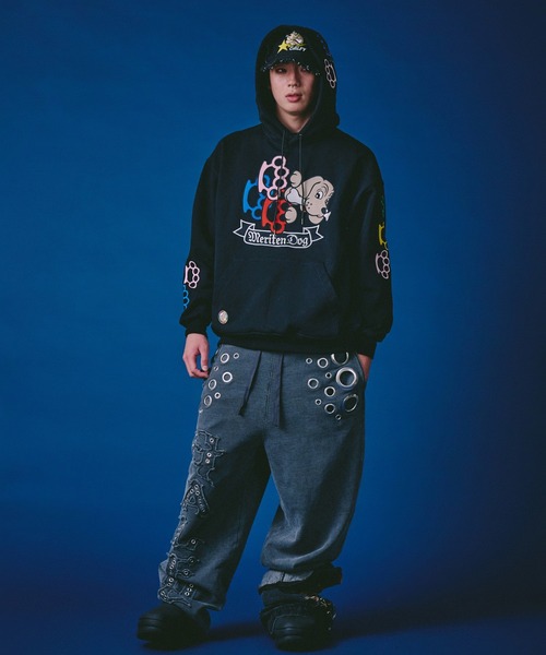 GALFY(ガルフィー)の「GALFY-メリケンHERTSパーカー(パーカー・メンズ・ホワイト/ブラック/オレンジ・L/XL)」の10枚目の写真
