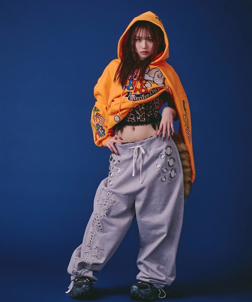 GALFY(ガルフィー)の「GALFY-メリケンHERTSパーカー(パーカー・メンズ・ホワイト/ブラック/オレンジ・L/XL)」の15枚目の写真