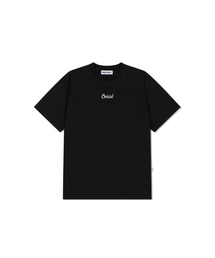 ONRIDPROJECT（オンリードプロジェクト）の「スモール刺繍ロゴTシャツ - ブラック（Tシャツ/カットソー）」