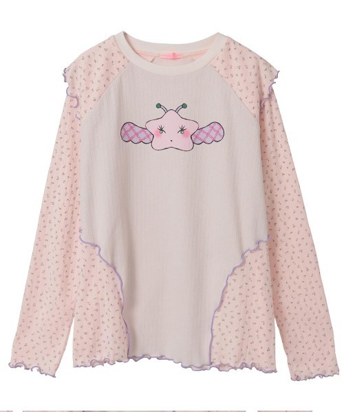 Candy Stripper（キャンディストリッパー）の「LITTLE STAR LAYERED トップス（Tシャツ/カットソー・レディース・ライトブルー/アイボリー/ピンク/ヘザーグレー・FREE）」の19枚目の写真