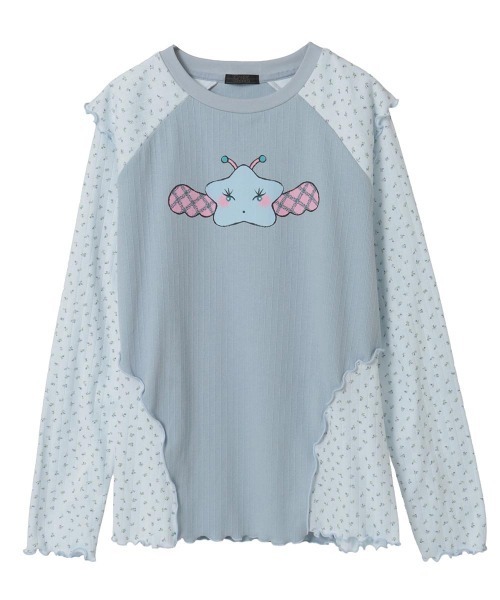 Candy Stripper（キャンディストリッパー）の「LITTLE STAR LAYERED トップス（Tシャツ/カットソー・レディース・ライトブルー/アイボリー/ピンク/ヘザーグレー・FREE）」の20枚目の写真