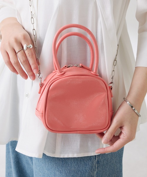 COLLAGE GALLARDAGALANTE（コラージュガリャルダガランテ）の「トラペゾイドバッグ（ショルダーバッグ・レディース・イエロー/ピンク・FREE）」の3枚目の写真