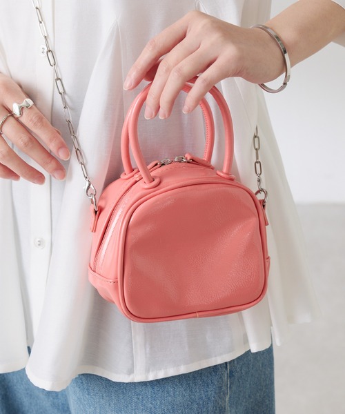 COLLAGE GALLARDAGALANTE（コラージュガリャルダガランテ）の「トラペゾイドバッグ（ショルダーバッグ・レディース・イエロー/ピンク・FREE）」の4枚目の写真