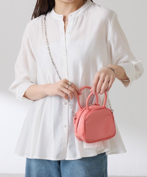 COLLAGE GALLARDAGALANTE（コラージュガリャルダガランテ）の「トラペゾイドバッグ（ショルダーバッグ・レディース・イエロー/ピンク・FREE）」の7枚目の写真