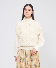 EPOCA エポカ バックメッシュ ロングジレ ロングベスト ホワイト 40 EPOCA｜エポカのベスト通販 - ZOZOTOWN