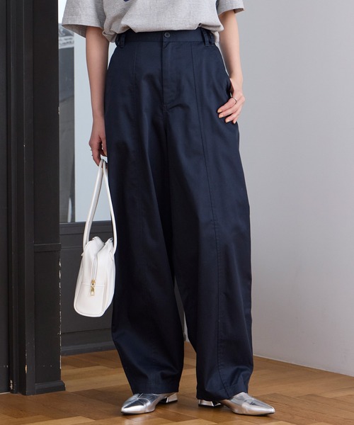 THE CRAFT CREW PRODUCTS（ザクラフトクループロダクツ）の「バックツイルカーブパンツ【THE CRAFT CREW PRODUCTS】（チノパンツ・レディース・ネイビー/カーキ/ベージュ/ブラック/ブラウン・M/L/S）」の5枚目の写真