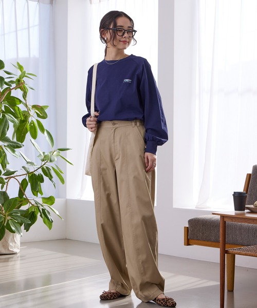 THE CRAFT CREW PRODUCTS（ザクラフトクループロダクツ）の「バックツイルカーブパンツ【THE CRAFT CREW PRODUCTS】（チノパンツ・レディース・ネイビー/カーキ/ベージュ/ブラック/ブラウン・M/L/S）」の15枚目の写真