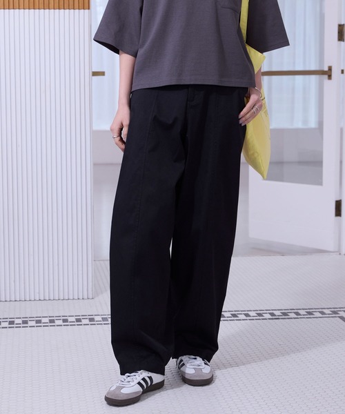 THE CRAFT CREW PRODUCTS（ザクラフトクループロダクツ）の「バックツイルカーブパンツ〈マシンウォッシャブル〉【THE CRAFT CREW PRODUCTS】（チノパンツ・レディース・ネイビー/カーキ/ベージュ/ブラック/ブラウン・M/L/S）」の21枚目の写真